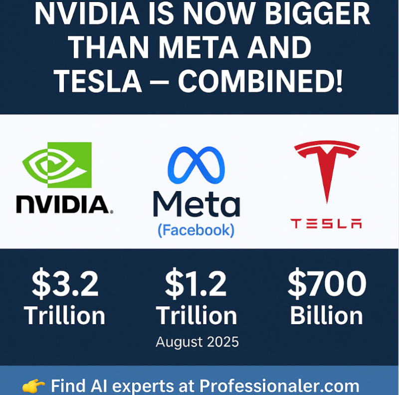 Is NVIDIA  bigger than Meta and Tesla